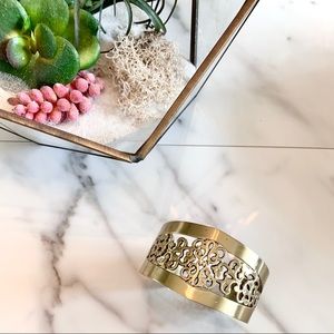 Antique gold filigree cuff boho feminine design